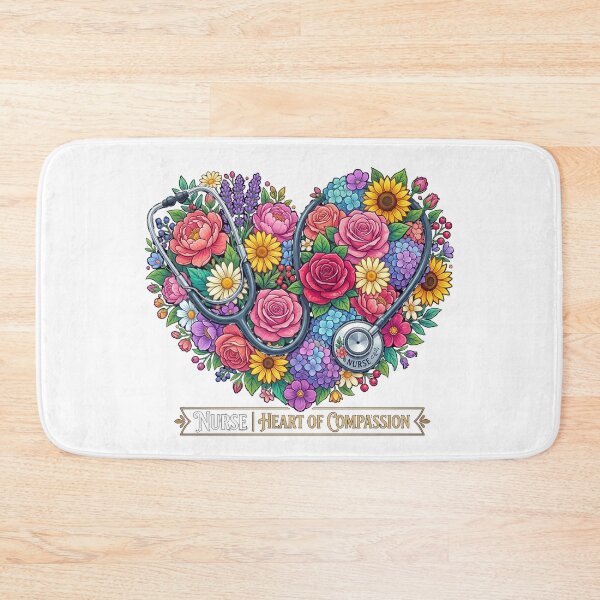 Item preview, Floral Stethoscope Heart - Nurse Life designed and sold by Pixels By D.