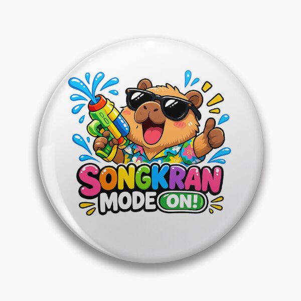 Item preview, Capybara Songkran Mode ON Funny Water Fight Shirt. designed and sold by ShounenGifts.