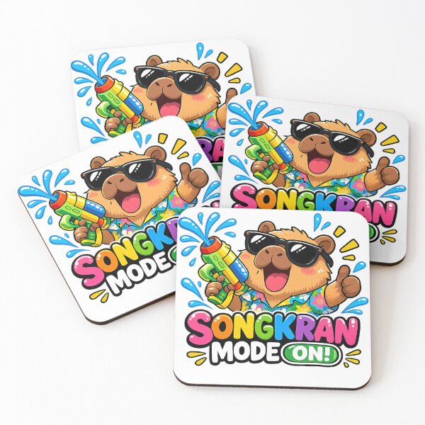 Item preview, Capybara Songkran Mode ON Funny Water Fight Shirt. designed and sold by ShounenGifts.