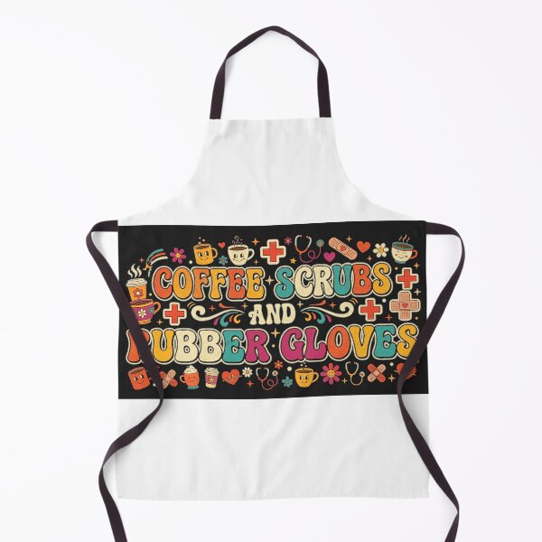 Item preview, Retro Coffee Scrubs and Rubber Gloves Nurse designed and sold by Pixels By D.