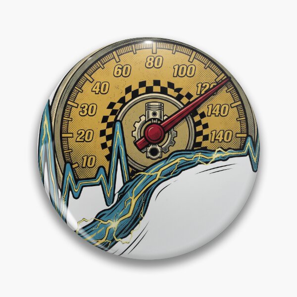 Item preview, Vintage Speedometer Heartbeat Sparking Wire Automotive Adrenaline designed and sold by TopKult.