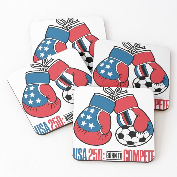 Item preview, USA 250 Born to Compete World Cup 2026 Boxing Football designed and sold by PixelWaveBD.