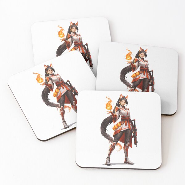 Item preview, Cyberpunk Fox Warrior - Fire Element Anime Girl designed and sold by RumiRogue.
