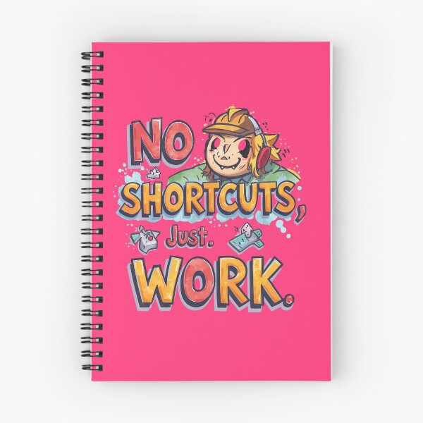 Item preview, “No shortcuts, just work.” - Cerise Pink designed and sold by Grixel's Paang Gala Shop.