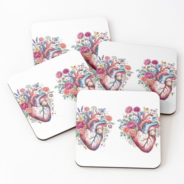 Item preview, Blooming Floral Anatomical Heart - Medical Art designed and sold by Pixels By D.