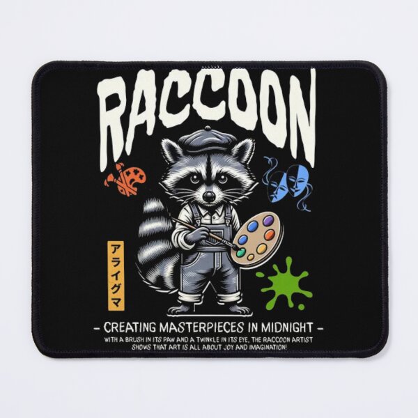 Item preview, Raccoon Artist Midnight Masterpieces - Painter Trash Panda Graphic designed and sold by GenZFashion000.