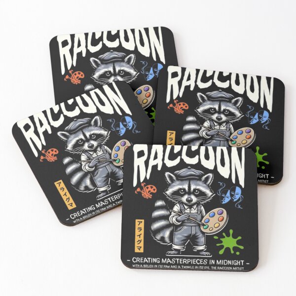 Item preview, Raccoon Artist Midnight Masterpieces - Painter Trash Panda Graphic designed and sold by GenZFashion000.