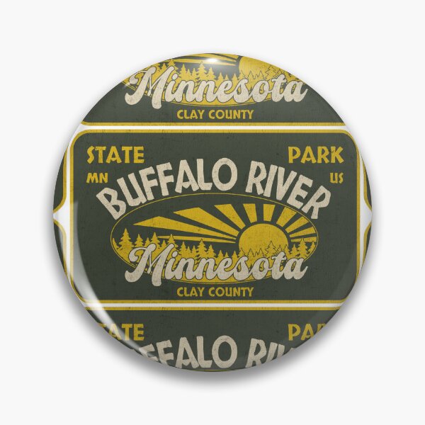 Item preview, Buffalo River State Park, Clay County, Minnesota, badge design designed and sold by Wanderful-roads.