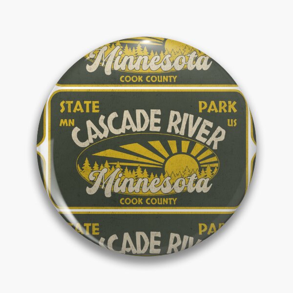 Item preview, Cascade River State Park, Cook County, Minnesota, badge design designed and sold by Wanderful-roads.