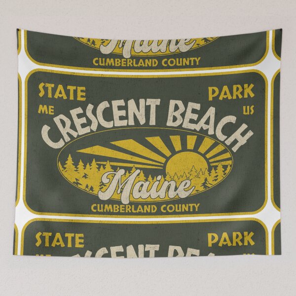 Item preview, Crescent Beach State Park, Cumberland County, Maine, badge design designed and sold by Wanderful-roads.