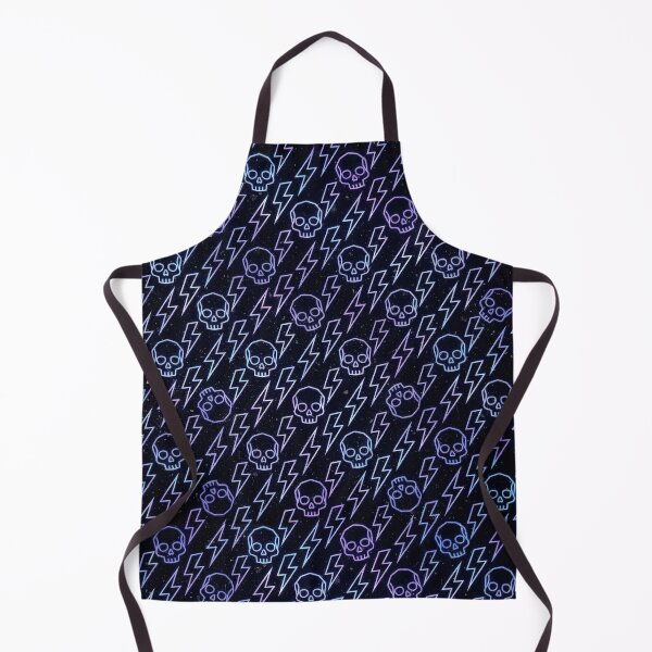 Item preview, Neon Cyber Skull and Lightning Pattern designed and sold by nuel-art.