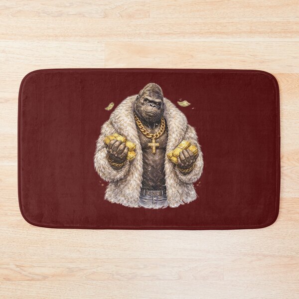 Item preview, Luxury Gorilla Boss Sticker – Gold Wealth Street Animal Art designed and sold by Felixuss.