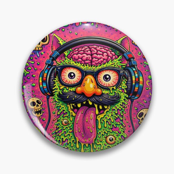 Item preview, Weirdcore Absurd Brain Rot Glitchy Psychedelic Nightmare Kitty designed and sold by SeriouslyArtistical.
