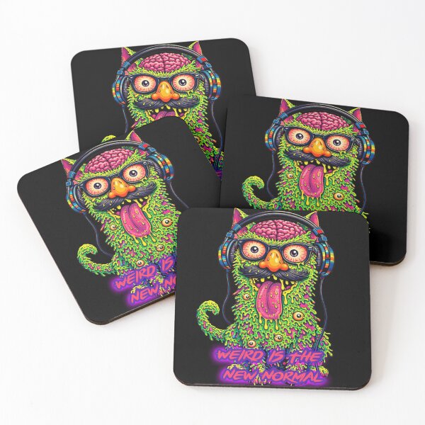 Item preview, Weirdcore Absurd Brain Rot Glitchy Psychedelic Nightmare Kitty designed and sold by SeriouslyArtistical.