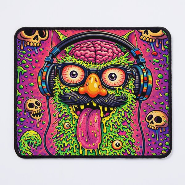 Item preview, Weirdcore Absurd Brain Rot Glitchy Psychedelic Nightmare Kitty designed and sold by SeriouslyArtistical.