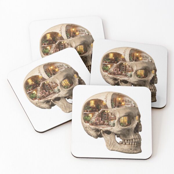 Item preview, The Mind's Sanctuary - Surreal Cozy Skull House Miniature designed and sold by MaynyStudio.