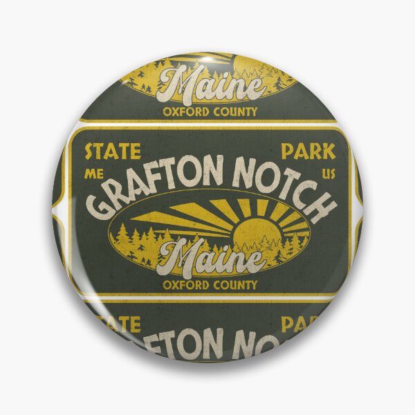 Item preview, Grafton Notch State Park, Oxford County, Maine, badge design designed and sold by Wanderful-roads.