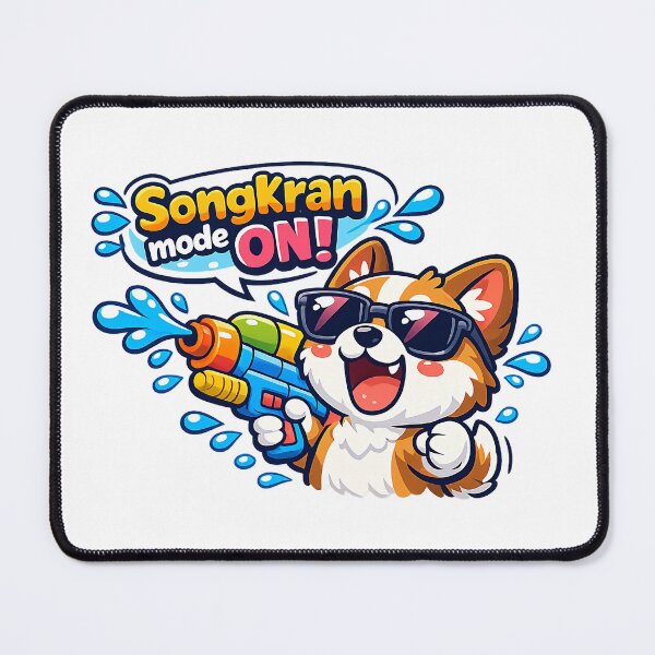 Item preview, Dog Water Gun Meme Shirt – Funny Songkran Summer Splash Design. designed and sold by ShounenGifts.