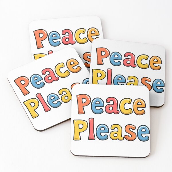Item preview, Peace Please: Retro Colorful Bubble Letters by Modern Mojo designed and sold by Modern-Mojo.