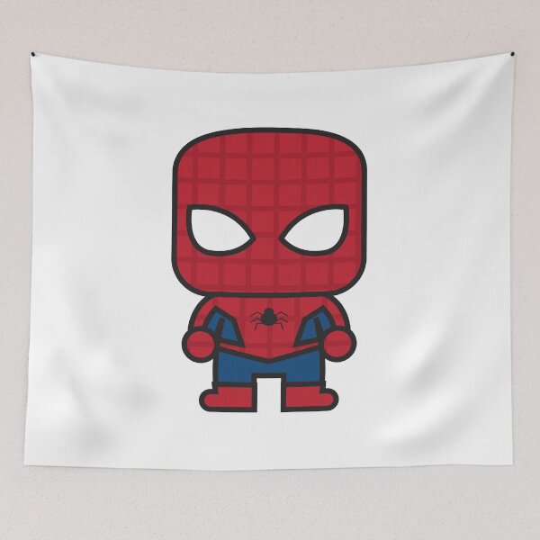 Item preview, Cute Web Hero Chibi – Kawaii Masked Superhero Cartoon | Minimal Comic Style Design designed and sold by amareshdas008.