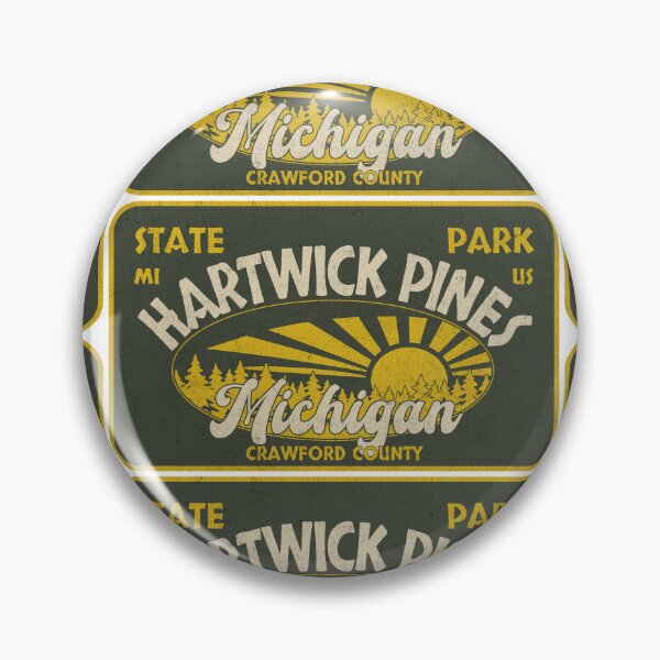 Item preview, Hartwick Pines State Park, Crawford County, Michigan, badge design designed and sold by Wanderful-roads.