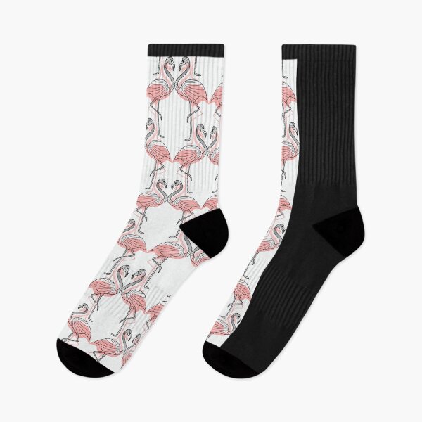 Item preview,  Modern Black White Pink Kissing Flamingos Pattern Classic designed and sold by PeaceyArt.