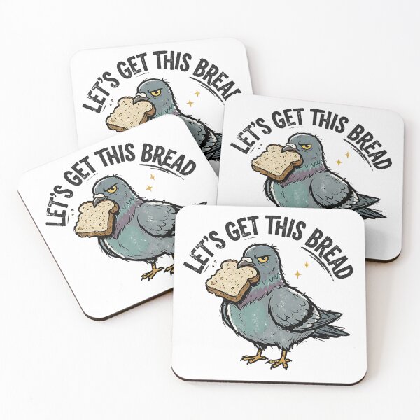 Item preview, Trendy Grunge Pigeon Let’s Get Bread designed and sold by realien.