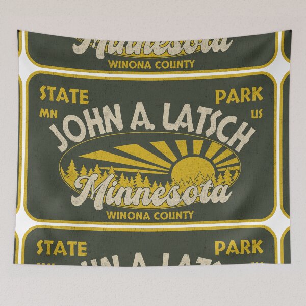 Item preview, John A. Latsch State Park, Winona County, Minnesota, badge design designed and sold by Wanderful-roads.