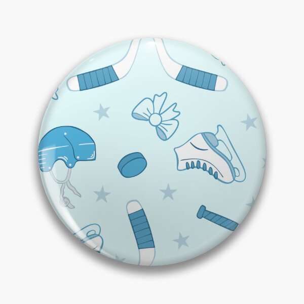 Item preview, Blue Girls Ice Hockey Pattern Sports Print designed and sold by Fern and Quill.