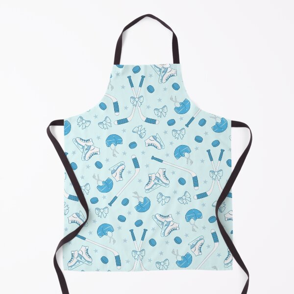 Item preview, Blue Girls Ice Hockey Pattern Sports Print designed and sold by Fern and Quill.