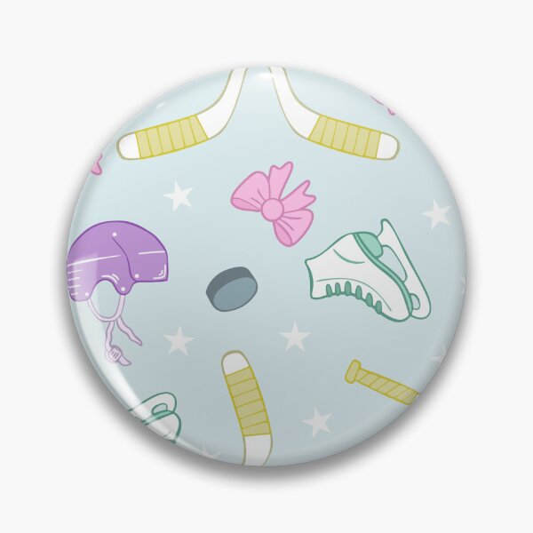 Item preview, Pastel Girls Ice Hockey Pattern Sports Club Coquette Print designed and sold by Fern and Quill.