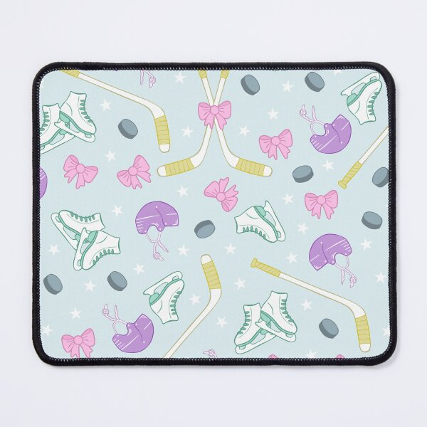 Item preview, Pastel Girls Ice Hockey Pattern Sports Club Coquette Print designed and sold by Fern and Quill.