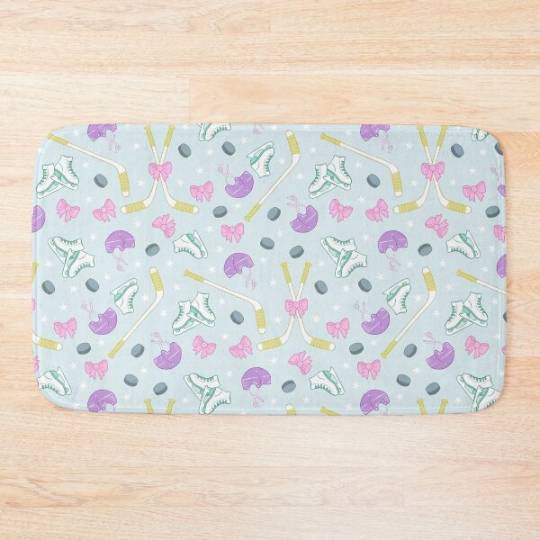 Item preview, Pastel Girls Ice Hockey Pattern Sports Club Coquette Print designed and sold by Fern and Quill.
