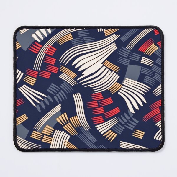 Item preview, Abstract Brush Stroke Pattern – Modern Geometric Navy Blue Seamless Design designed and sold by SajolCanva.