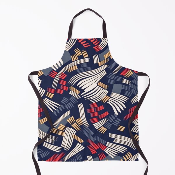 Item preview, Abstract Brush Stroke Pattern – Modern Geometric Navy Blue Seamless Design designed and sold by SajolCanva.