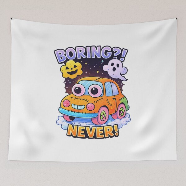 Item preview, Boring? Never! Cute Car Fun Cartoon Design designed and sold by SoftSproutstu.