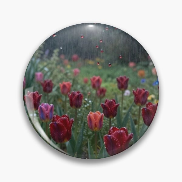 Item preview, Lovely flowers with raining garnets designed and sold by Uniqueartai.