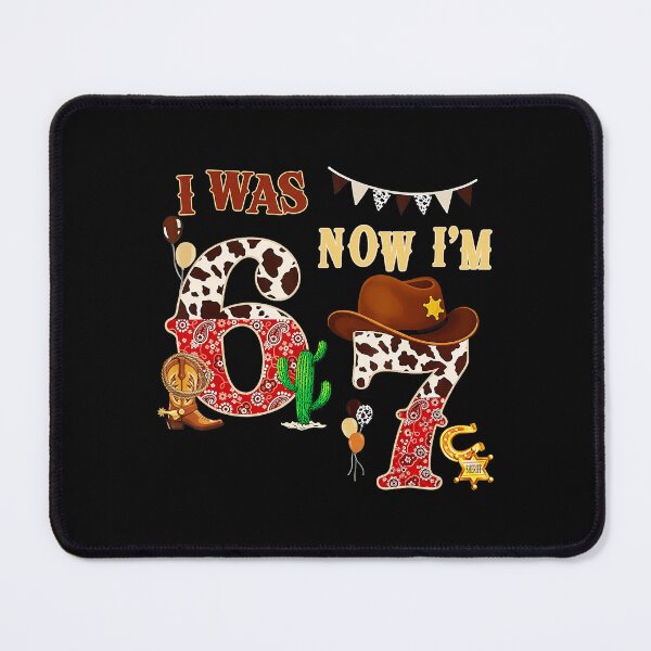 Item preview, I Was 6 Now I’m 7 Cowboy Birthday Western designed and sold by gladysenglish.