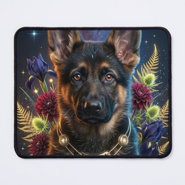 Item preview, German Shepherd Astronaut Guardian Space Dog Bouquet designed and sold by Wobblevine Studio.