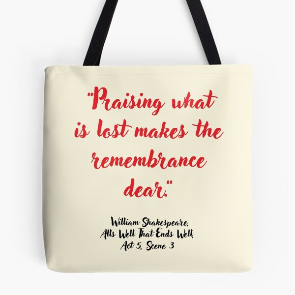 Item preview, Lit Shakespeare Quote from Alls Well That Ends Well designed and sold by CharlottePlaceArt.