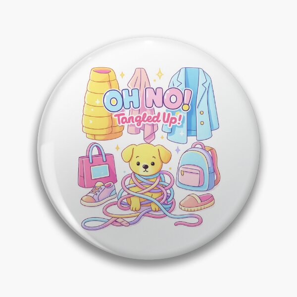 Item preview, Cute Tangled Dog Funny Cartoon Design designed and sold by SoftSproutstu.