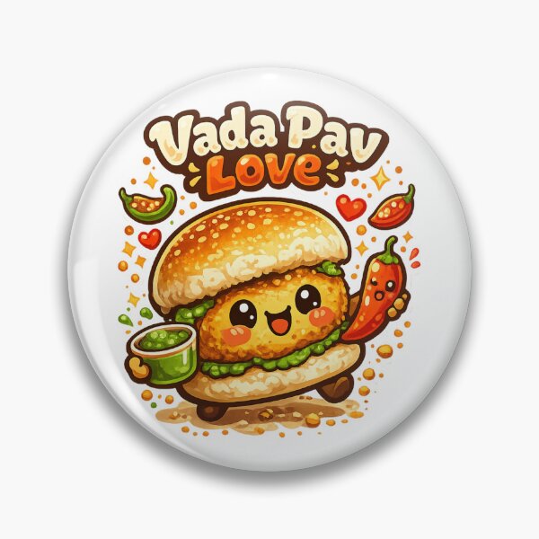 Item preview, Vada Pav Love Cute Kawaii Indian Street Food Cartoon | Mumbai Snack Lover Design designed and sold by Globalcitytees.