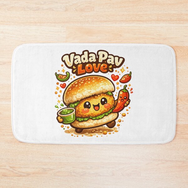 Item preview, Vada Pav Love Cute Kawaii Indian Street Food Cartoon | Mumbai Snack Lover Design designed and sold by Globalcitytees.