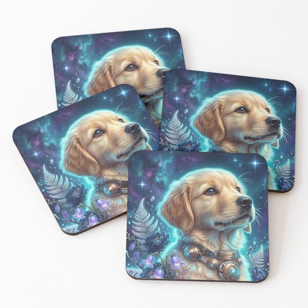 Item preview, Golden Retriever Astronaut Space Puppy Bouquet Aesthetic designed and sold by Wobblevine Studio.