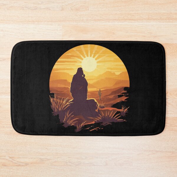 Item preview, Jesus in the Wilderness Sunset Art designed and sold by Cre8andRecre8.