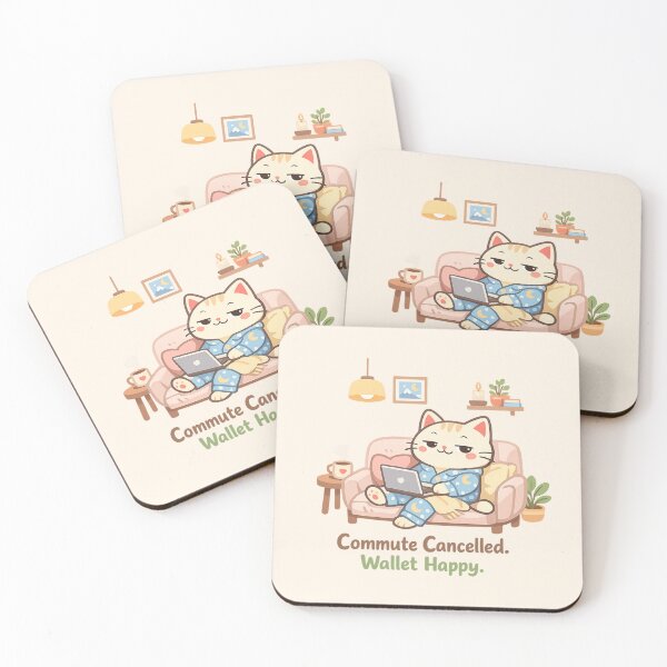 Item preview, Smug Pajama Cat WFH | Cozy Laptop Vibes Cute Aesthetic designed and sold by PopCulturePixel.