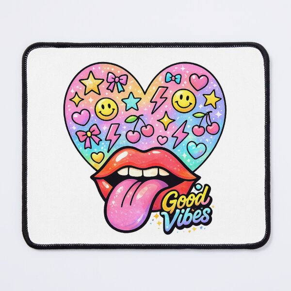 Item preview, Good Vibes Tongue Out Funny Face Design designed and sold by SoftSproutstu.