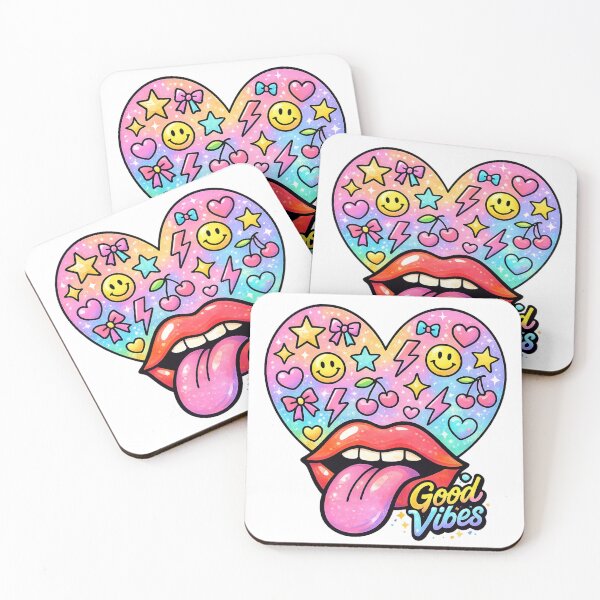 Item preview, Good Vibes Tongue Out Funny Face Design designed and sold by SoftSproutstu.