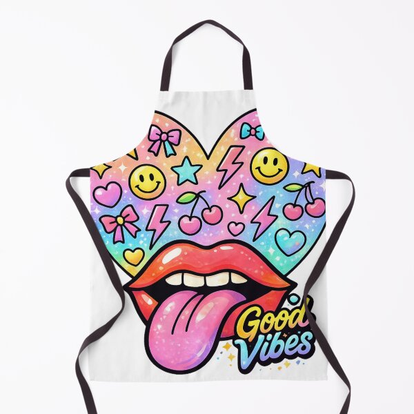 Item preview, Good Vibes Tongue Out Funny Face Design designed and sold by SoftSproutstu.