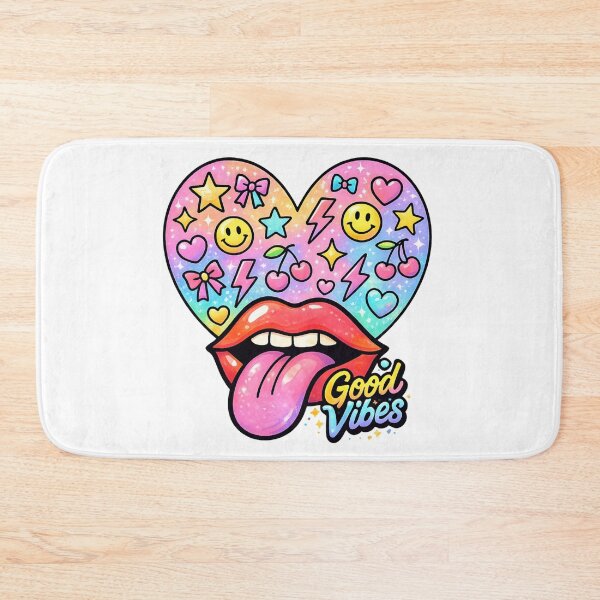 Item preview, Good Vibes Tongue Out Funny Face Design designed and sold by SoftSproutstu.
